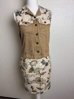 90’S Vintage Gotcha Covered Top Vest Floral Made In USA Size S